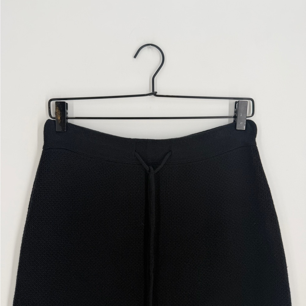 James Street Co. Mari Long Knitted Drawstring Black Midi Skirt